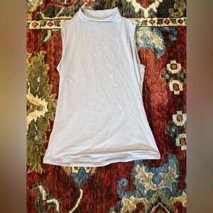 Light Blue mockneck sleeveless top